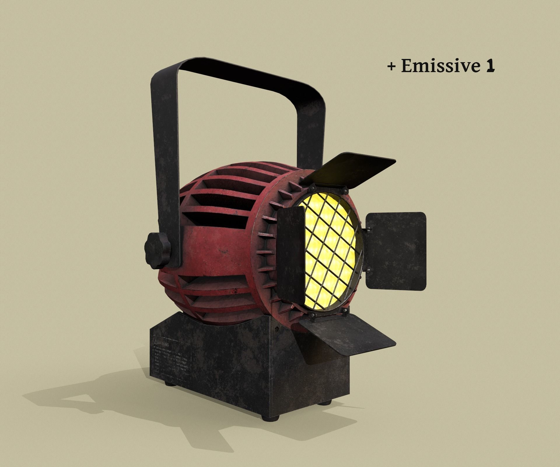 Old hand lantern Low-poly 3D model_6