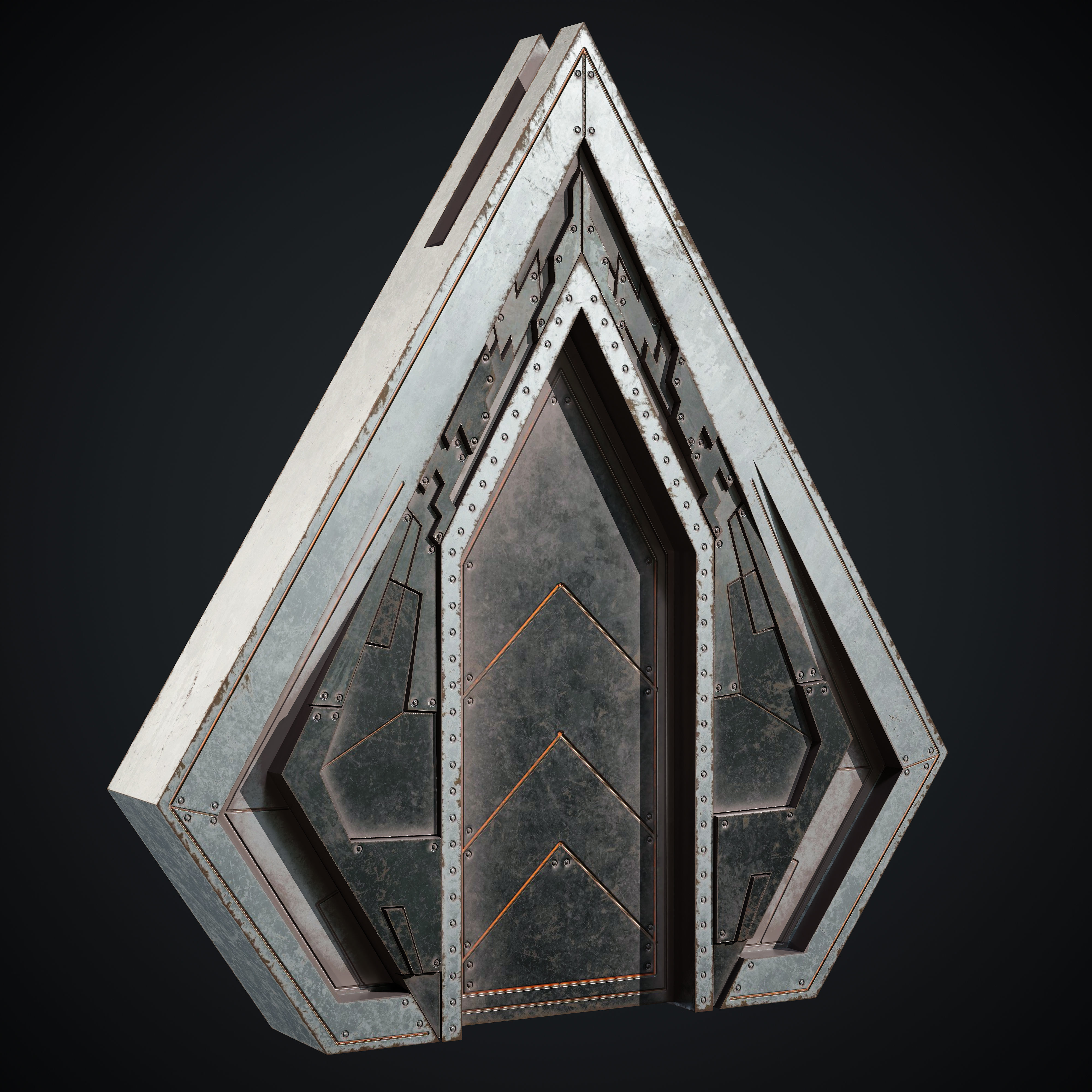 15 Scifi Doors Game Ready Low-poly 3D model_13