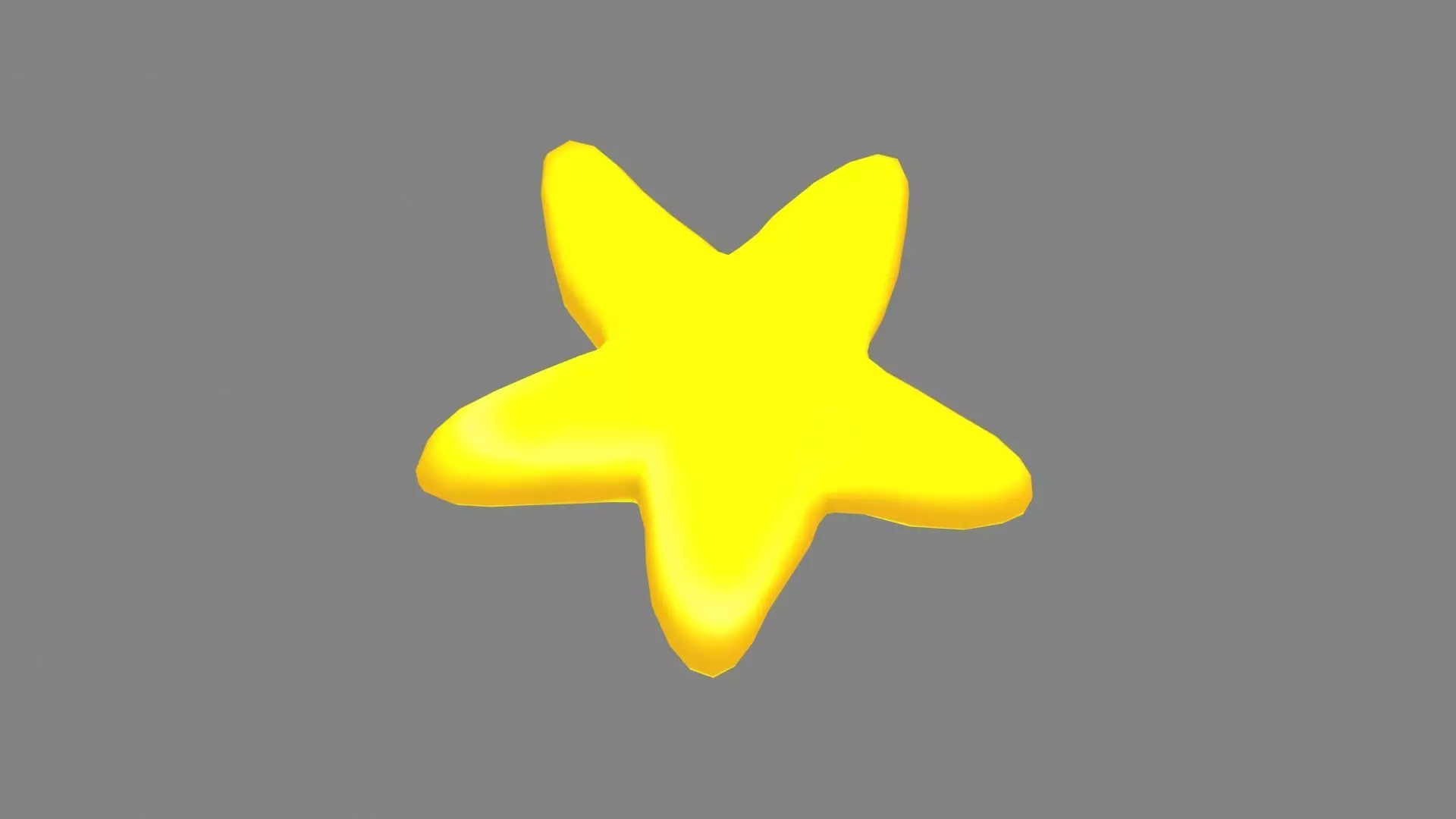 Cartoon starfish Low-poly 3D model_0