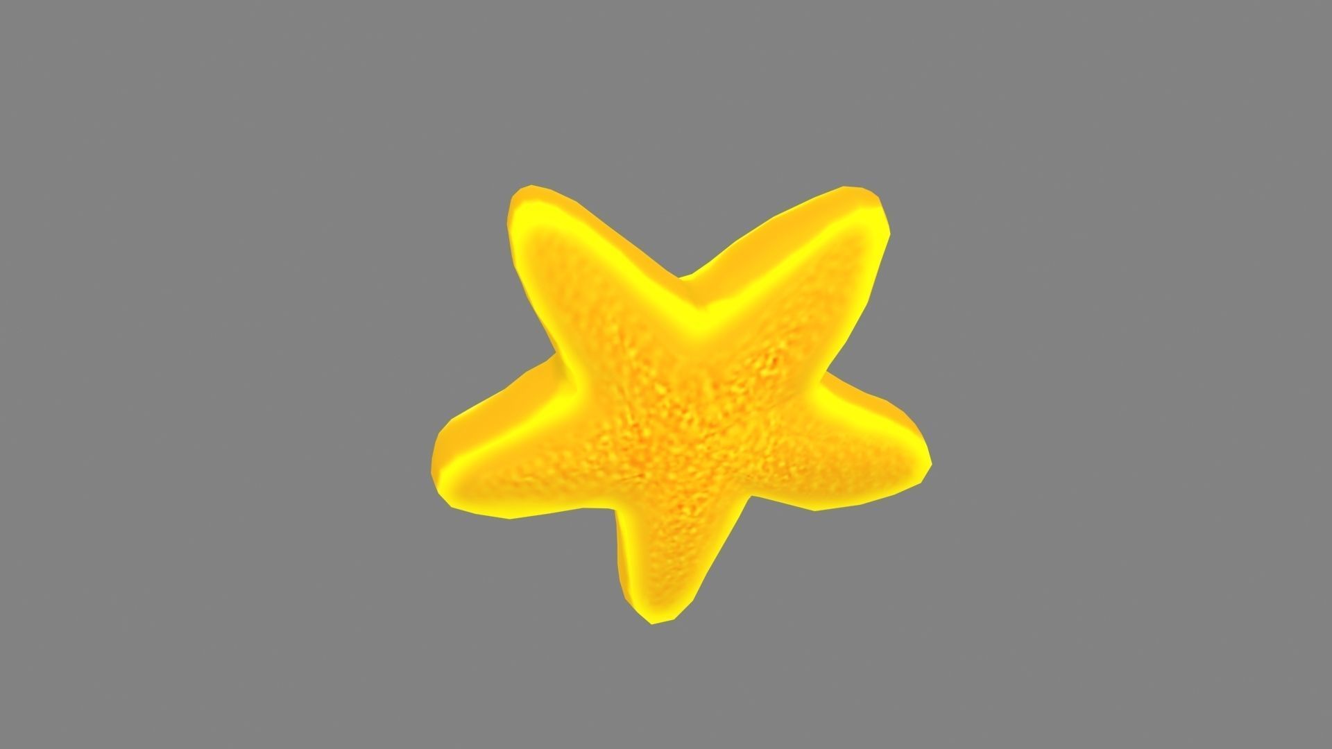 Cartoon starfish Low-poly 3D model_1