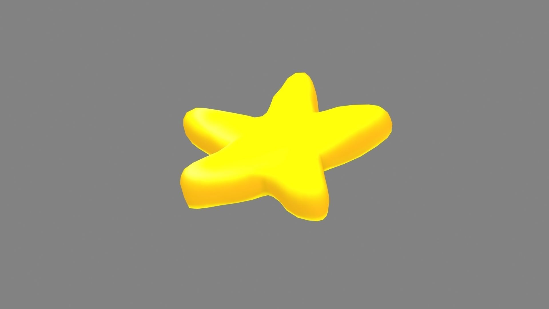 Cartoon starfish Low-poly 3D model_2