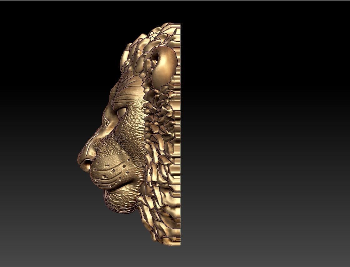 LION PENDENT 3D print model_3