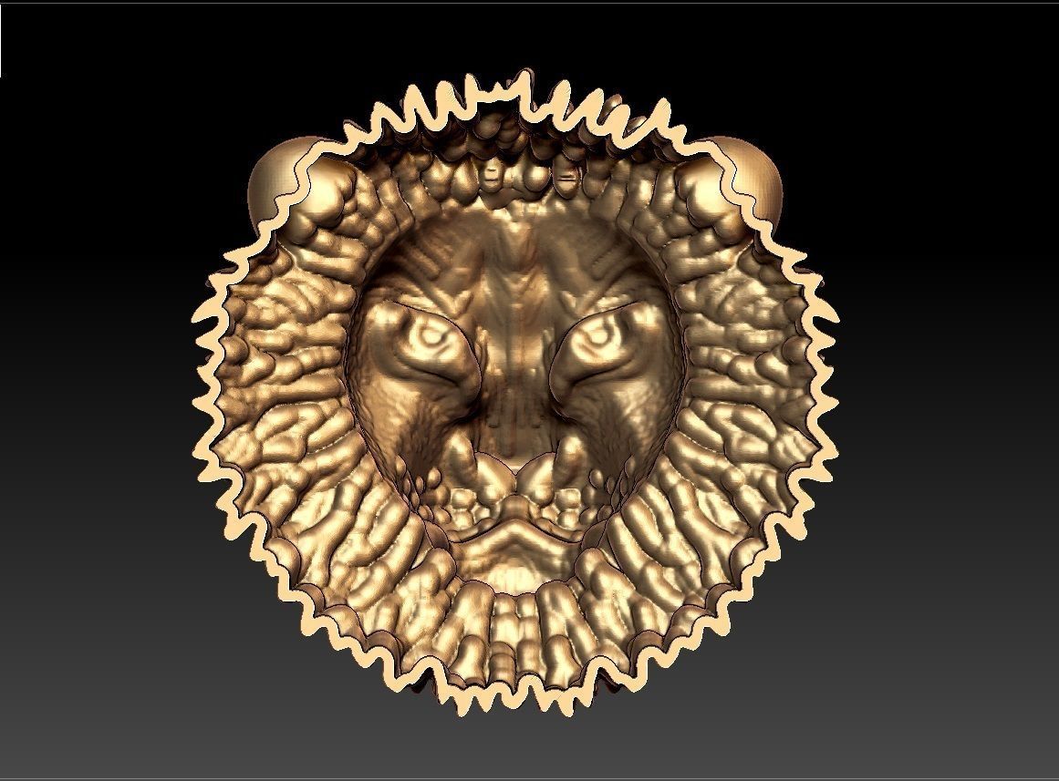 LION PENDENT 3D print model_4