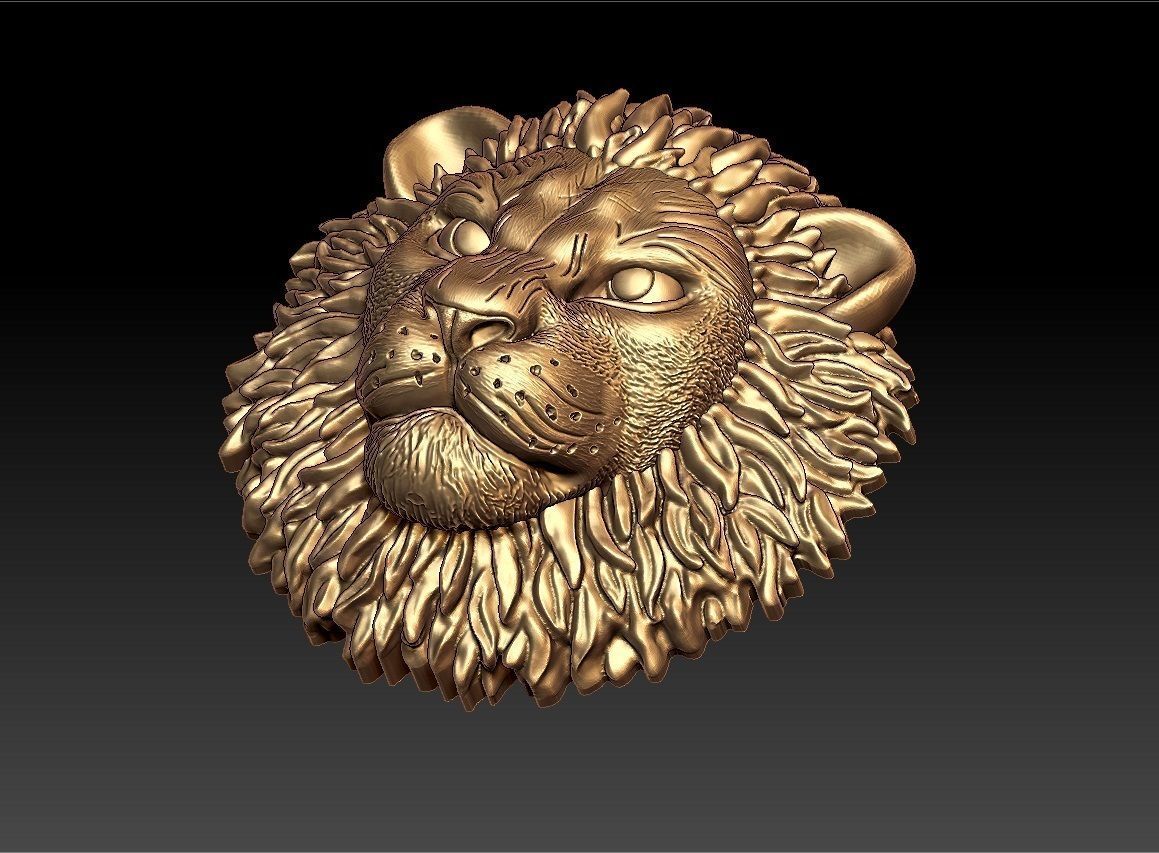 LION PENDENT 3D print model_7