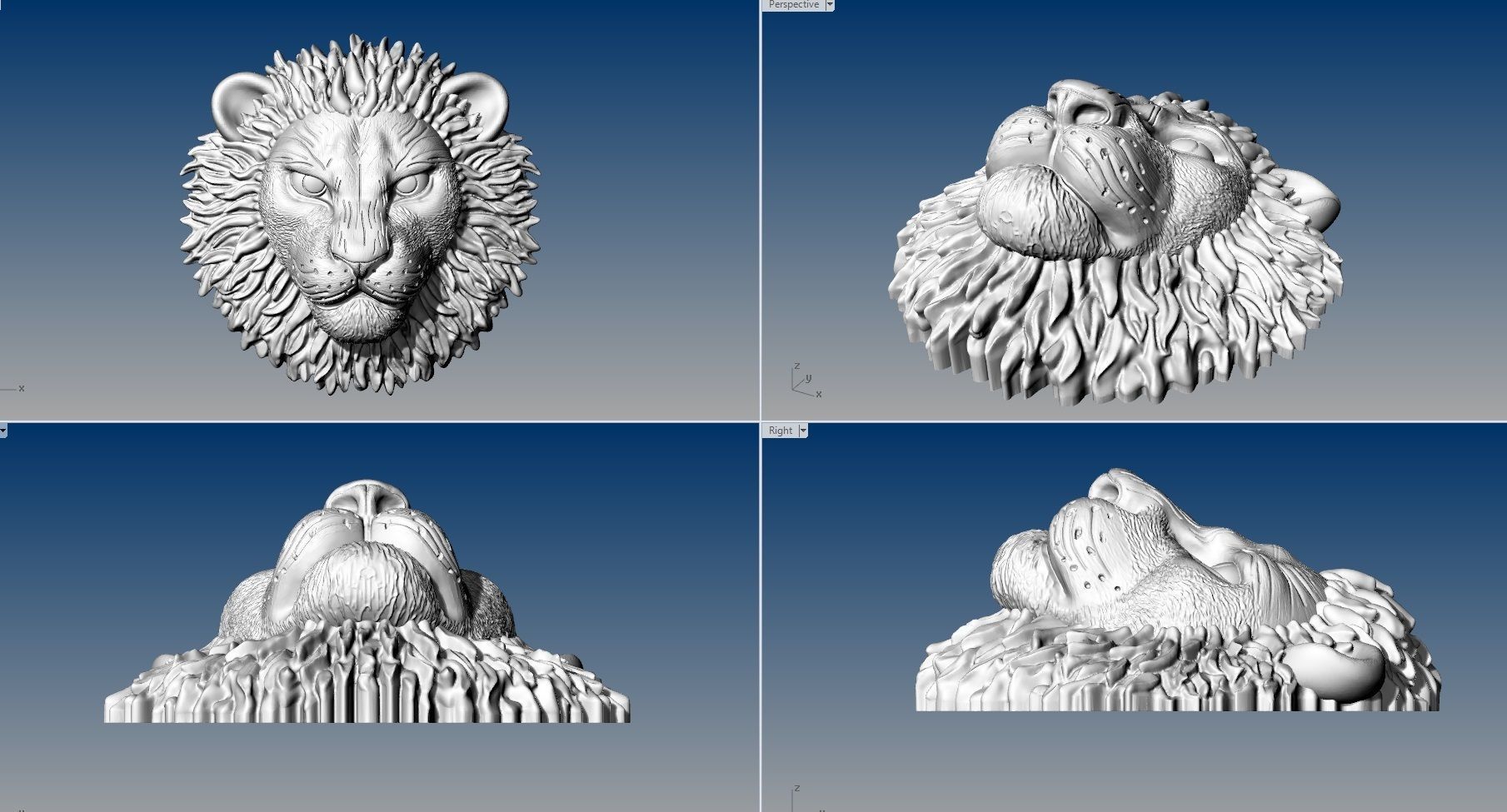 LION PENDENT 3D print model_2