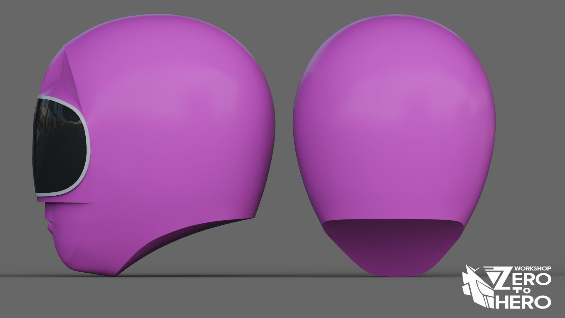 Power Ranger Zeo Pink Helmet 3D print model_1
