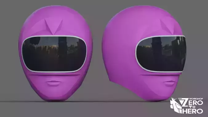 Power Ranger Zeo Pink Helmet 3D print model