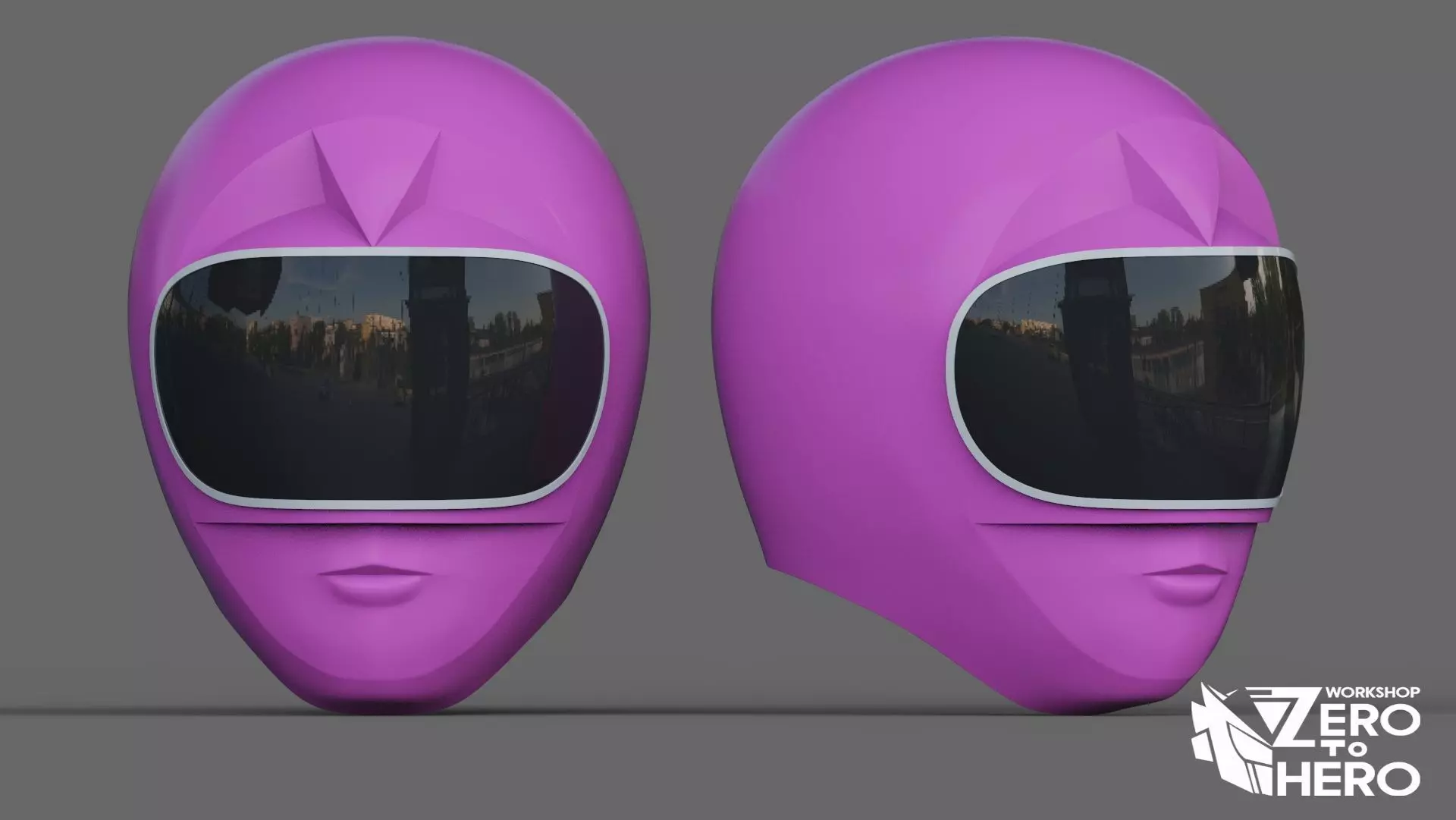 Power Ranger Zeo Pink Helmet 3D print model_0