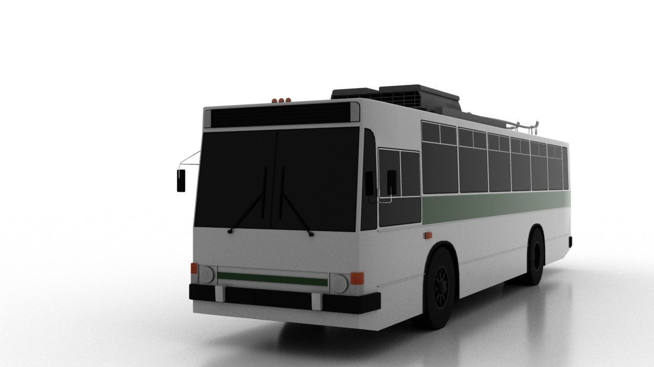 Trolleybus Kiyv-11U Low Low-poly 3D model_1