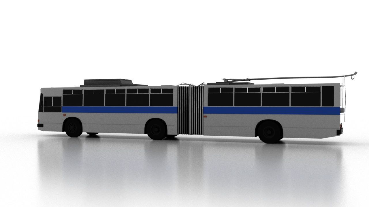 Trolleybus Kiyv-11 Low Low-poly 3D model_3