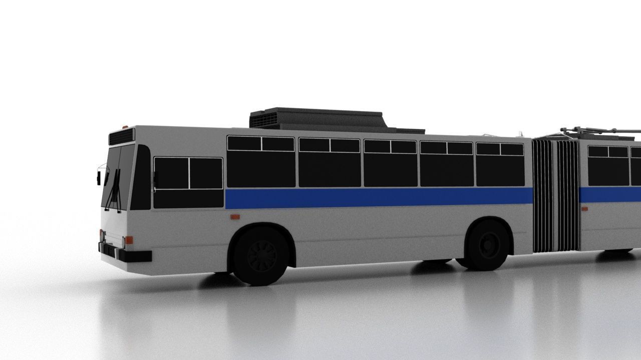 Trolleybus Kiyv-11 Low Low-poly 3D model_2