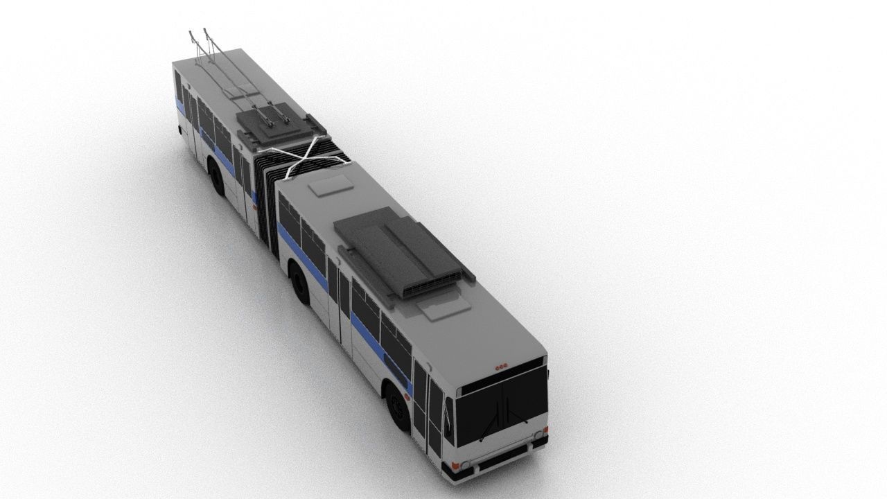 Trolleybus Kiyv-11 Low Low-poly 3D model_8
