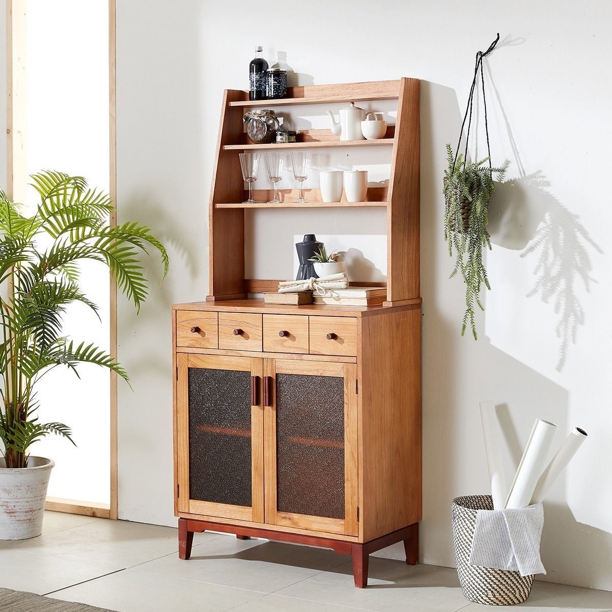 Avellio solid wood multipurpose console 3D model_1