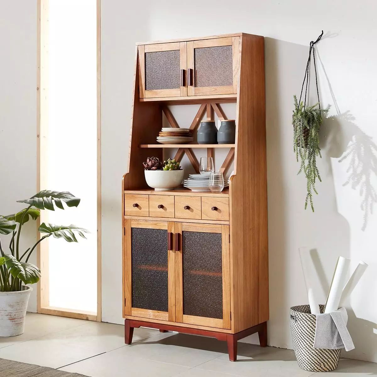 Avellio solid wood multipurpose console 3D model_0