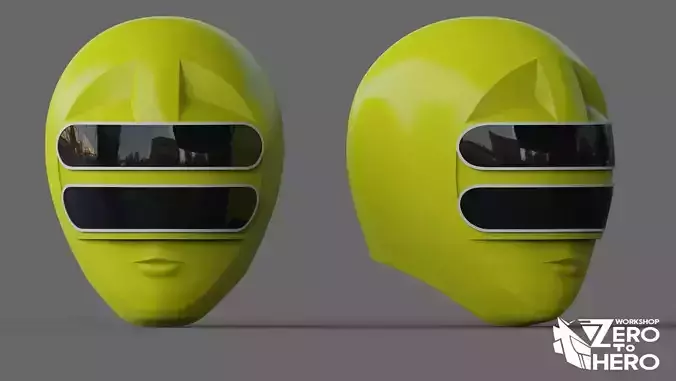 Power Ranger Zeo Yellow Helmet 3D print model