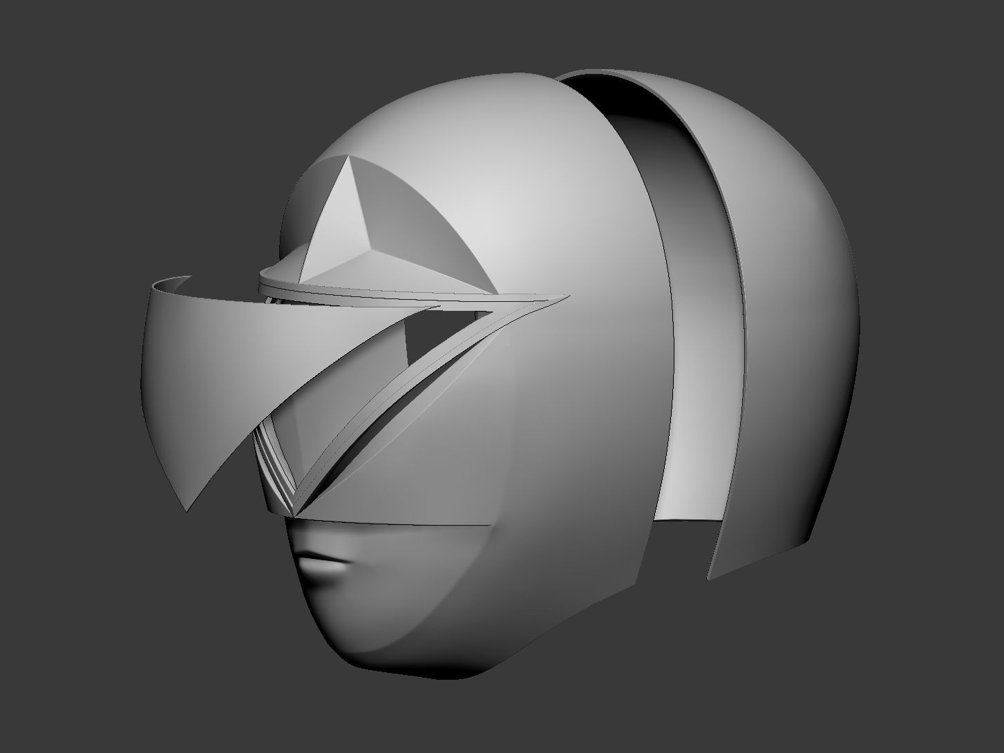 Power Ranger Zeo Blue Helmet 3D print model_2