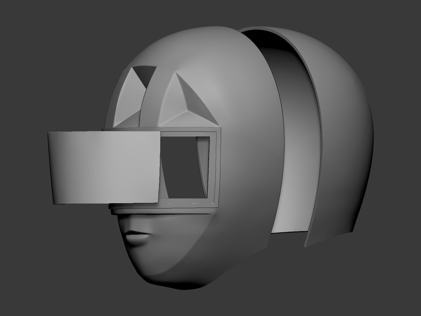 Power Ranger Zeo Green Helmet 3D print model_2