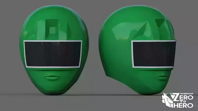 Power Ranger Zeo Green Helmet 3D print model