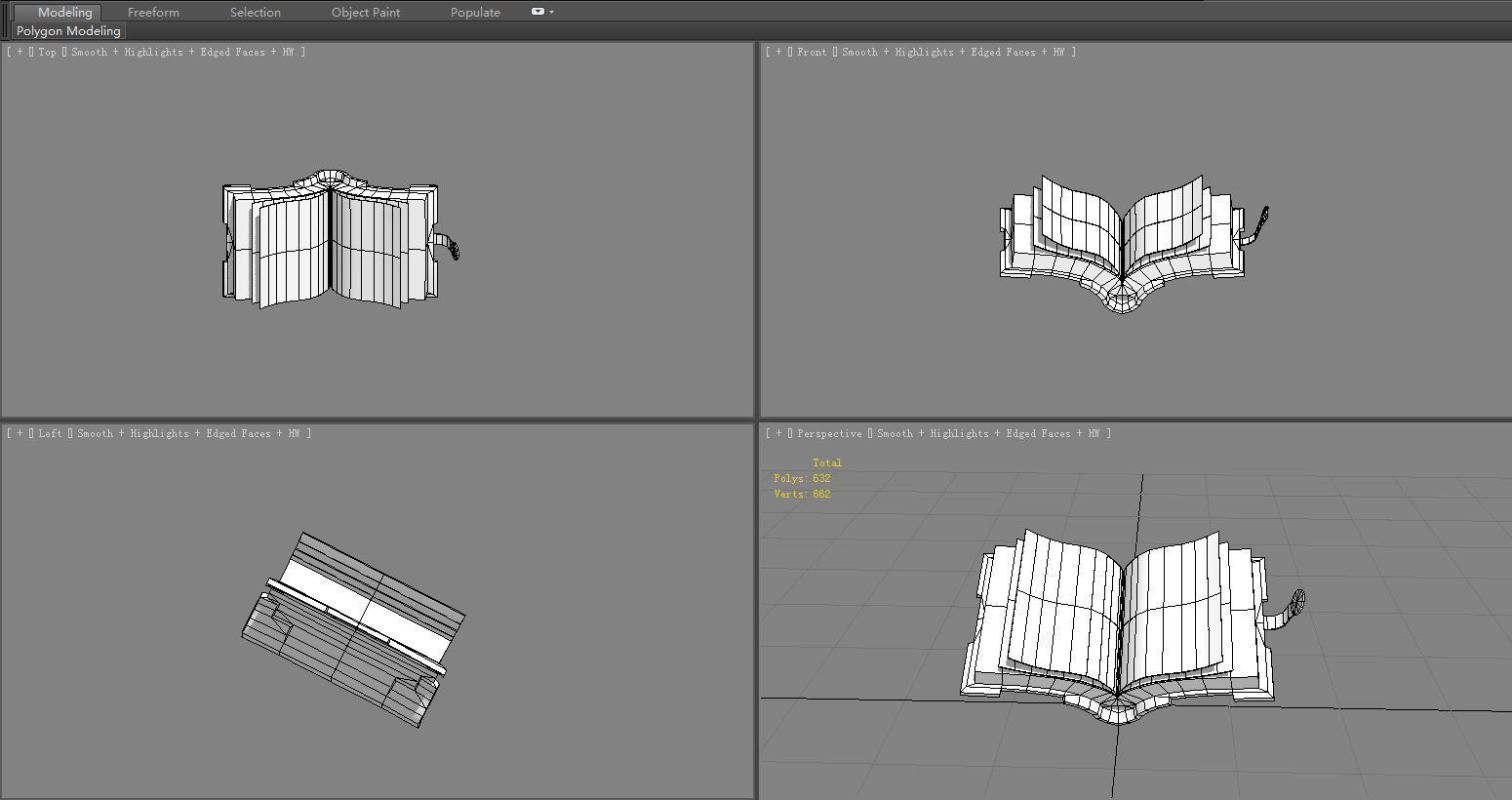 The Book of Magic Low-poly 3D model_6