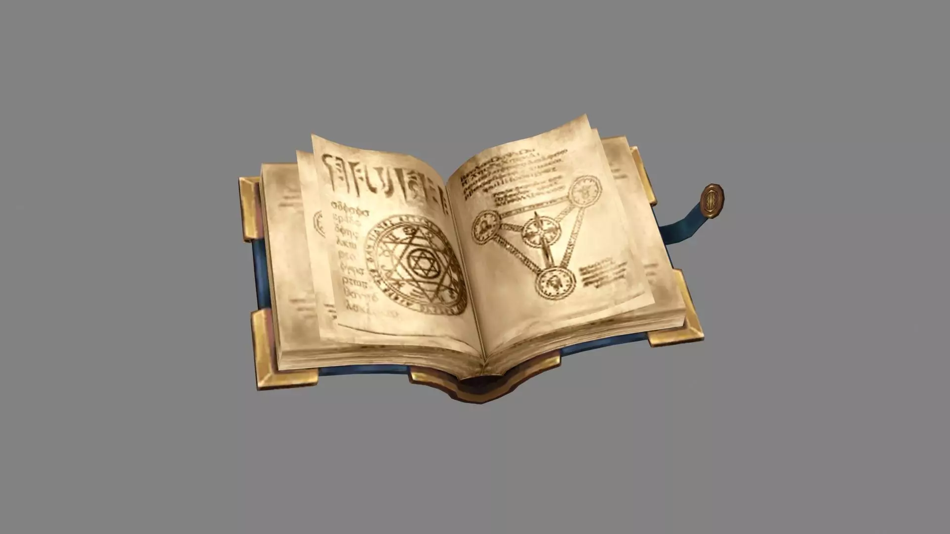 The Book of Magic Low-poly 3D model_0