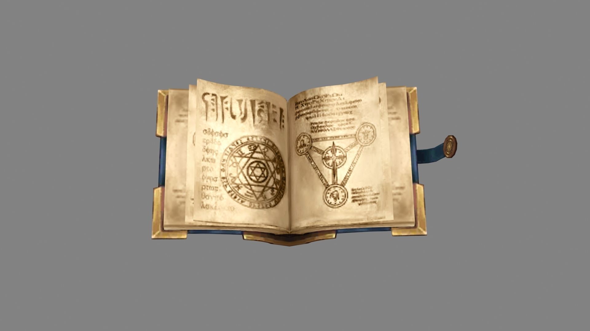 The Book of Magic Low-poly 3D model_1