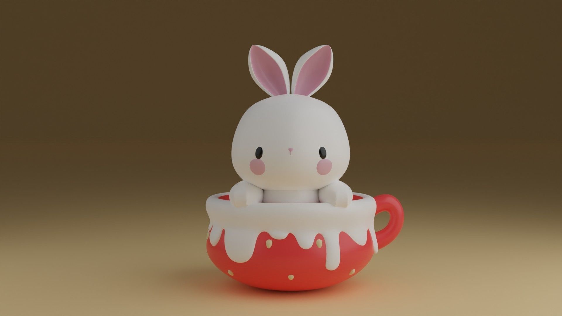 rabbit 3D print model_7