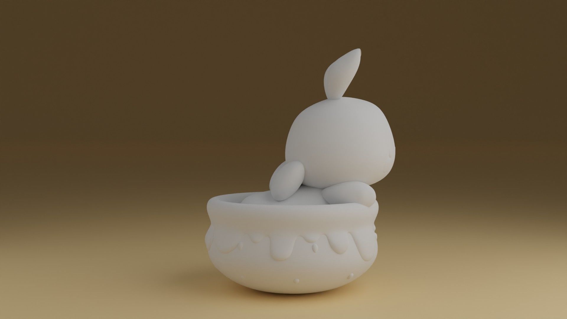 rabbit 3D print model_3