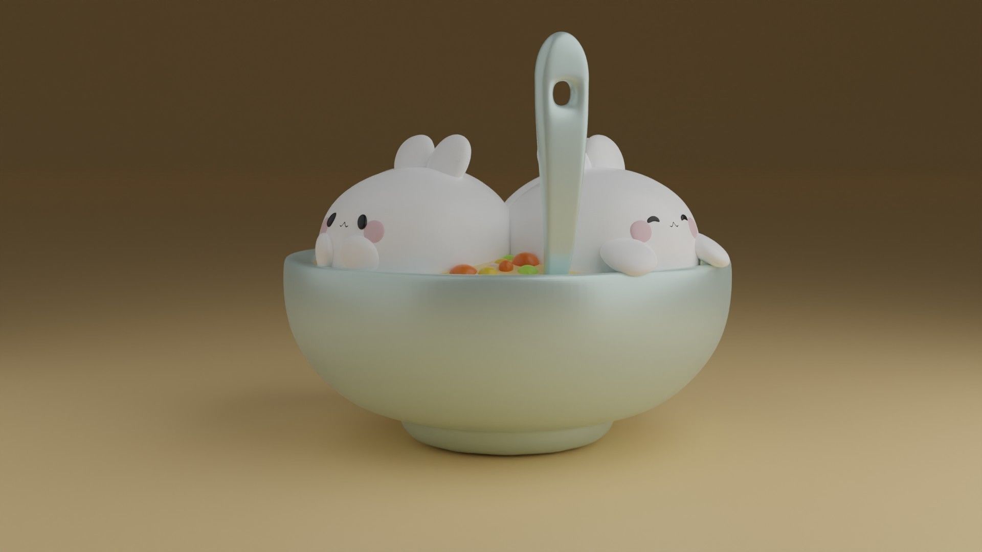 bunny food 3D print model_10