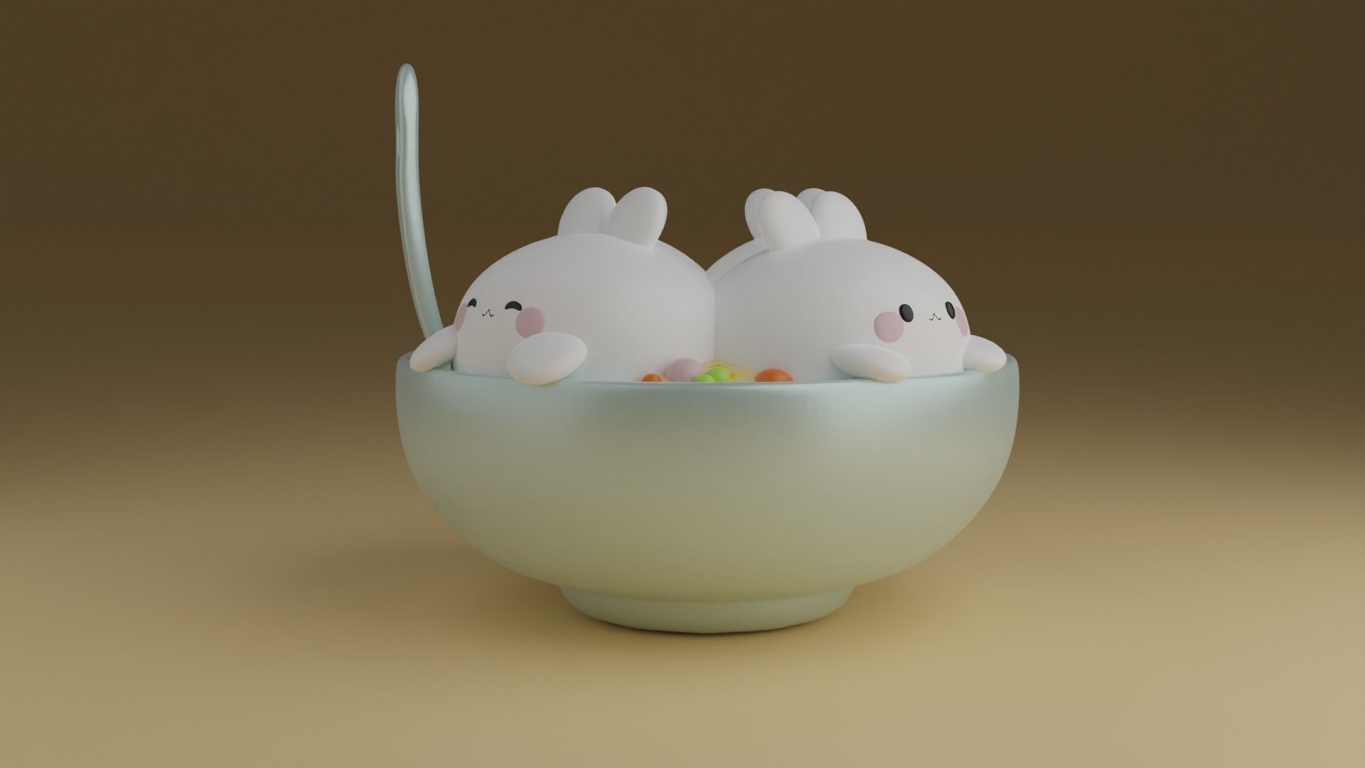 bunny food 3D print model_8