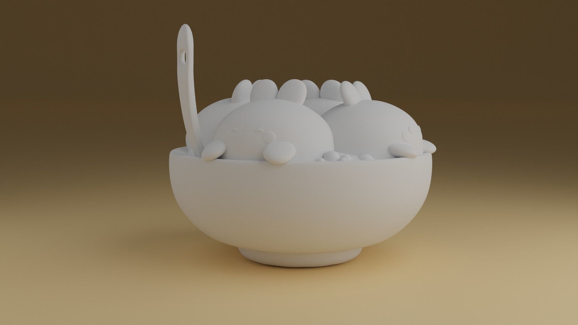 bunny food 3D print model_2