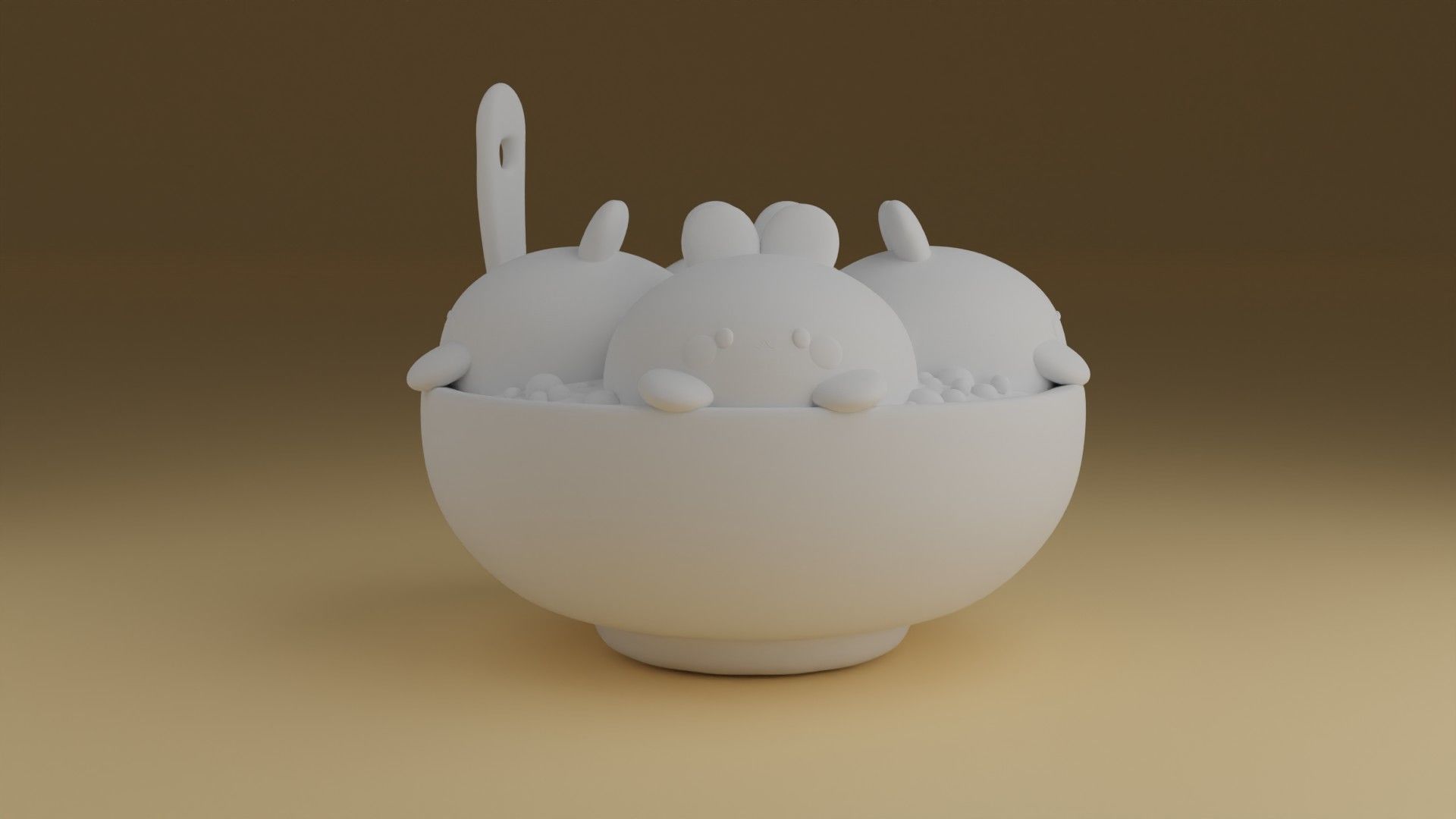 bunny food 3D print model_1