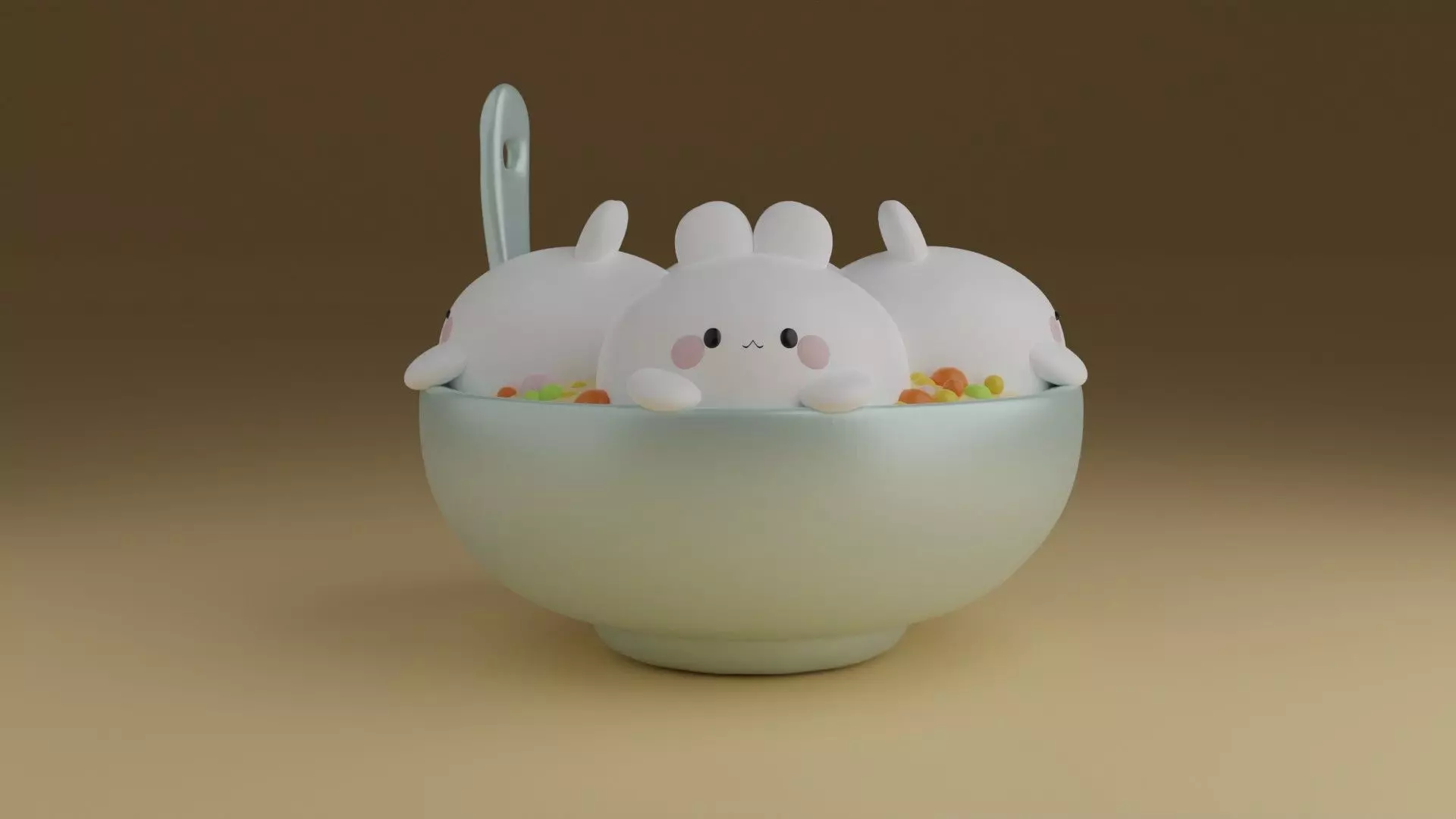 bunny food 3D print model_0