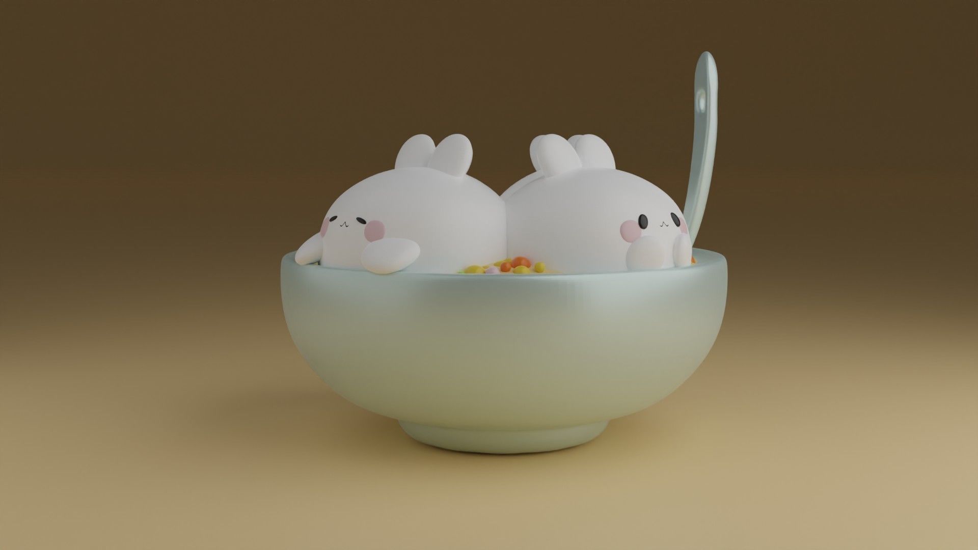 bunny food 3D print model_12