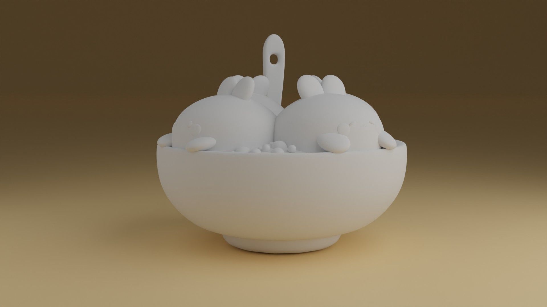 bunny food 3D print model_6