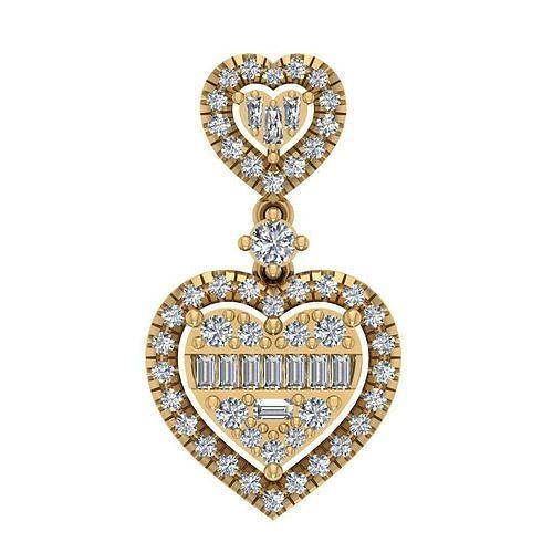 heart shape pendant 3D print model