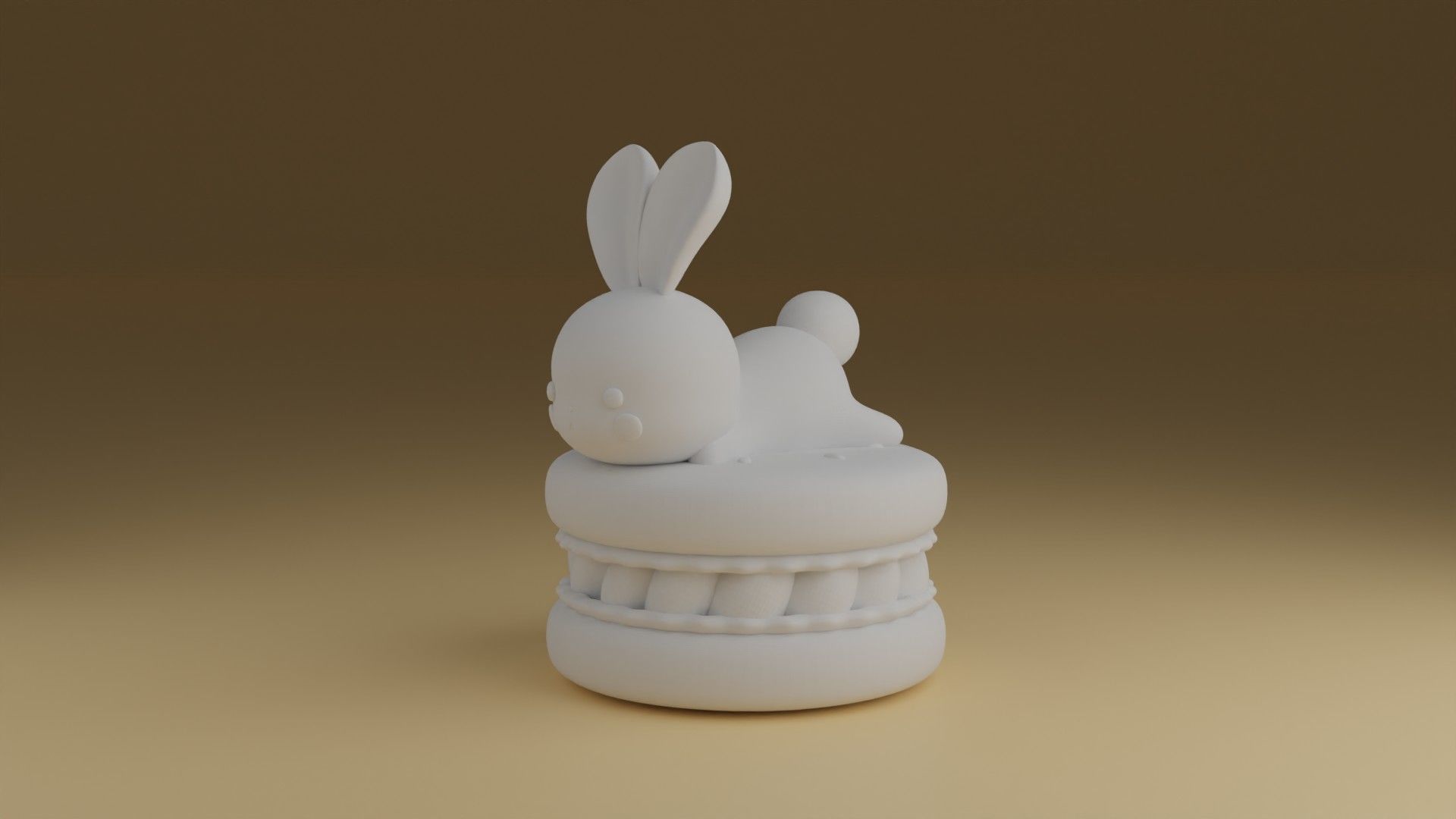 rabbit cake 3D model 3D printable | CGTrader