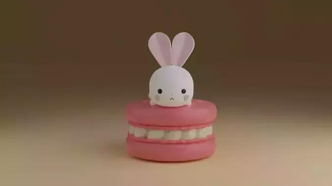 rabbit cake 3D print model