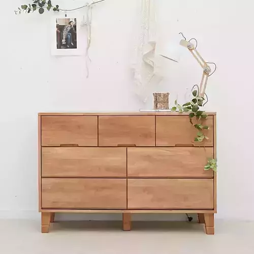 Stay Wood 3-Step Wide Drawer Chest Dresser 1200