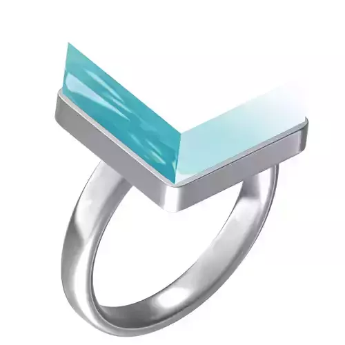 Elegant Bezel Set With Aquamarine Amethyst Mens Engagement Ring