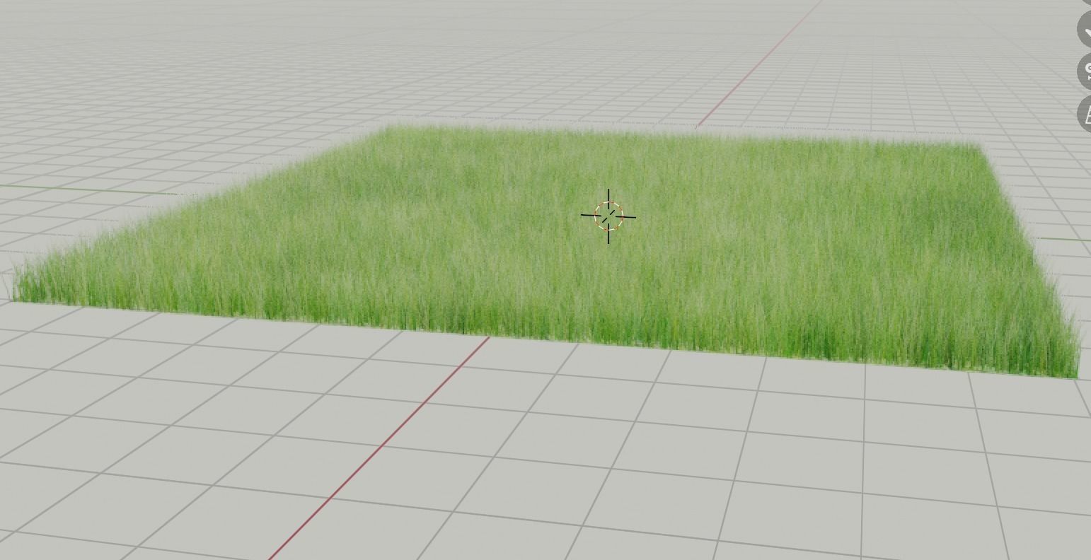 lawn grass Low-poly 3D model_3