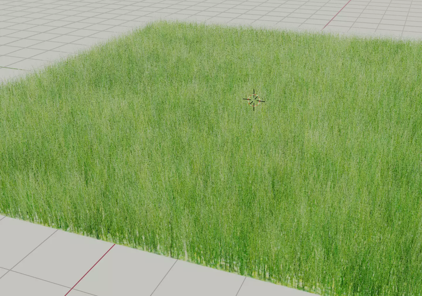 lawn grass Low-poly 3D model_0
