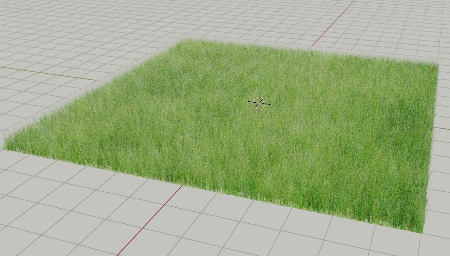lawn grass Low-poly 3D model_2