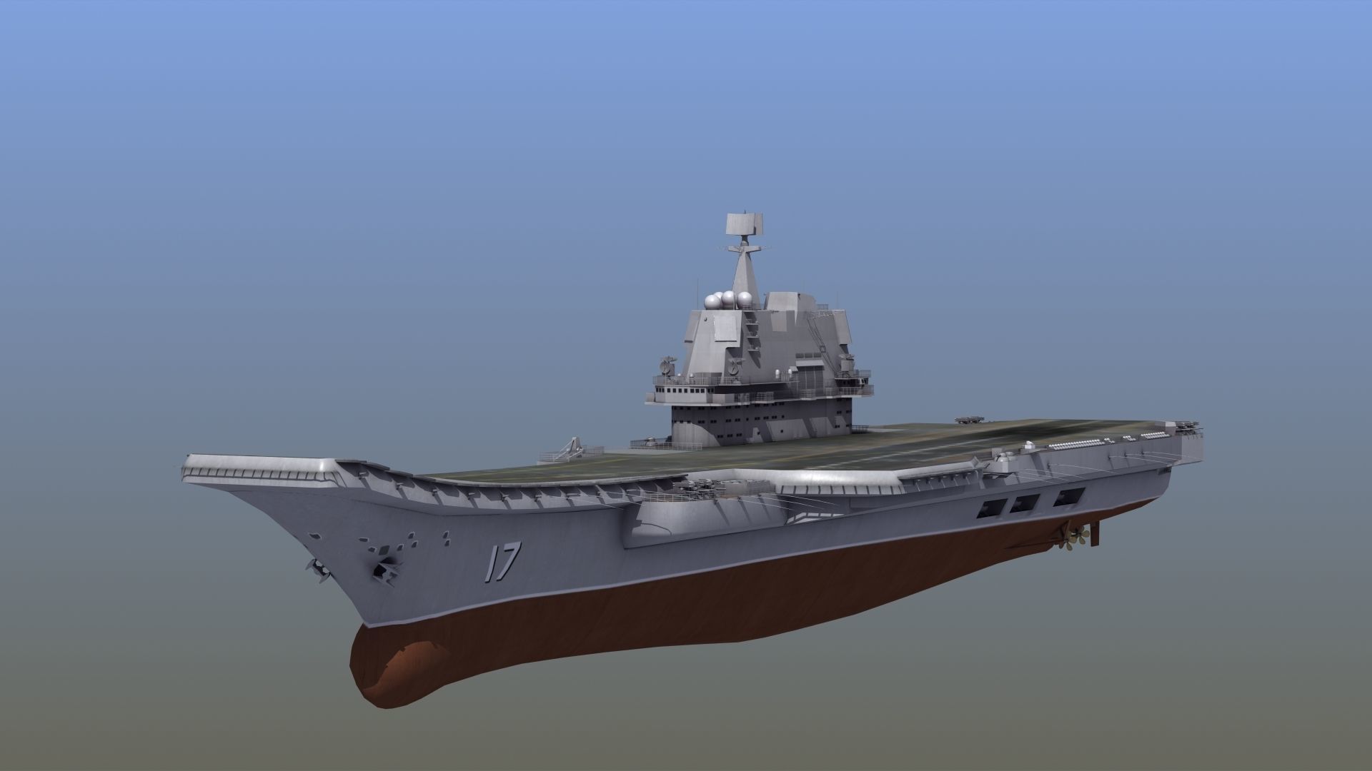 CV17 Shandong Carrier 3D model_5