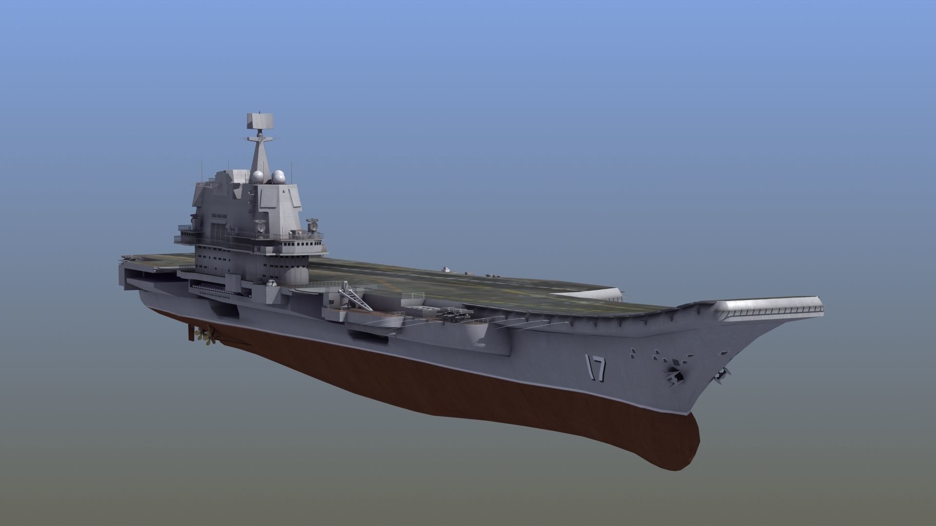 CV17 Shandong Carrier 3D model_12