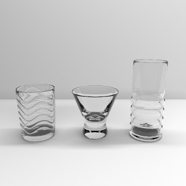Glassware Collection 20 Pieces 3D model_1