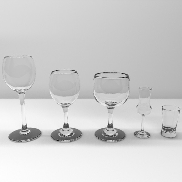 Glassware Collection 20 Pieces 3D model_9