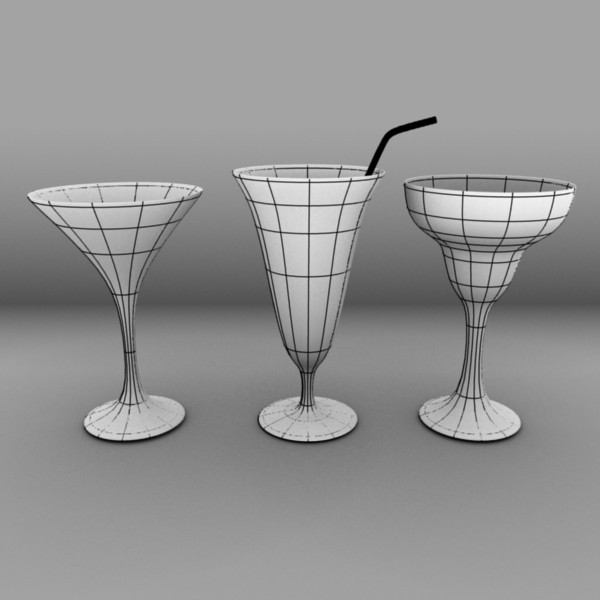 Glassware Collection 20 Pieces 3D model_4