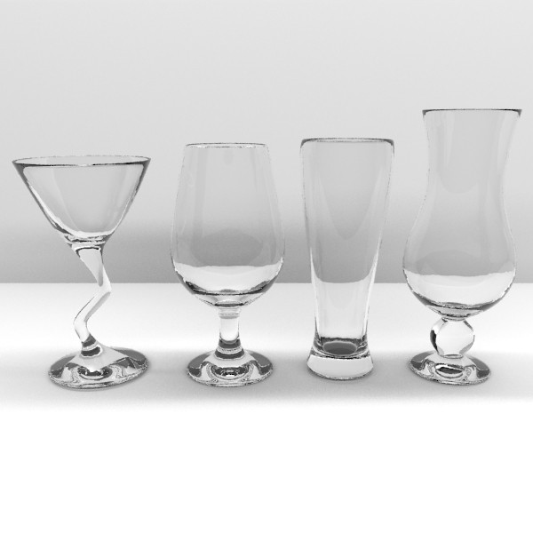 Glassware Collection 20 Pieces 3D model_5
