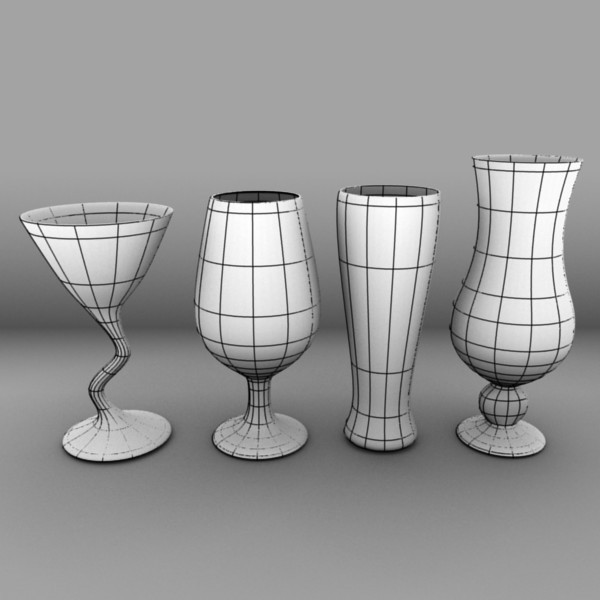Glassware Collection 20 Pieces 3D model_6