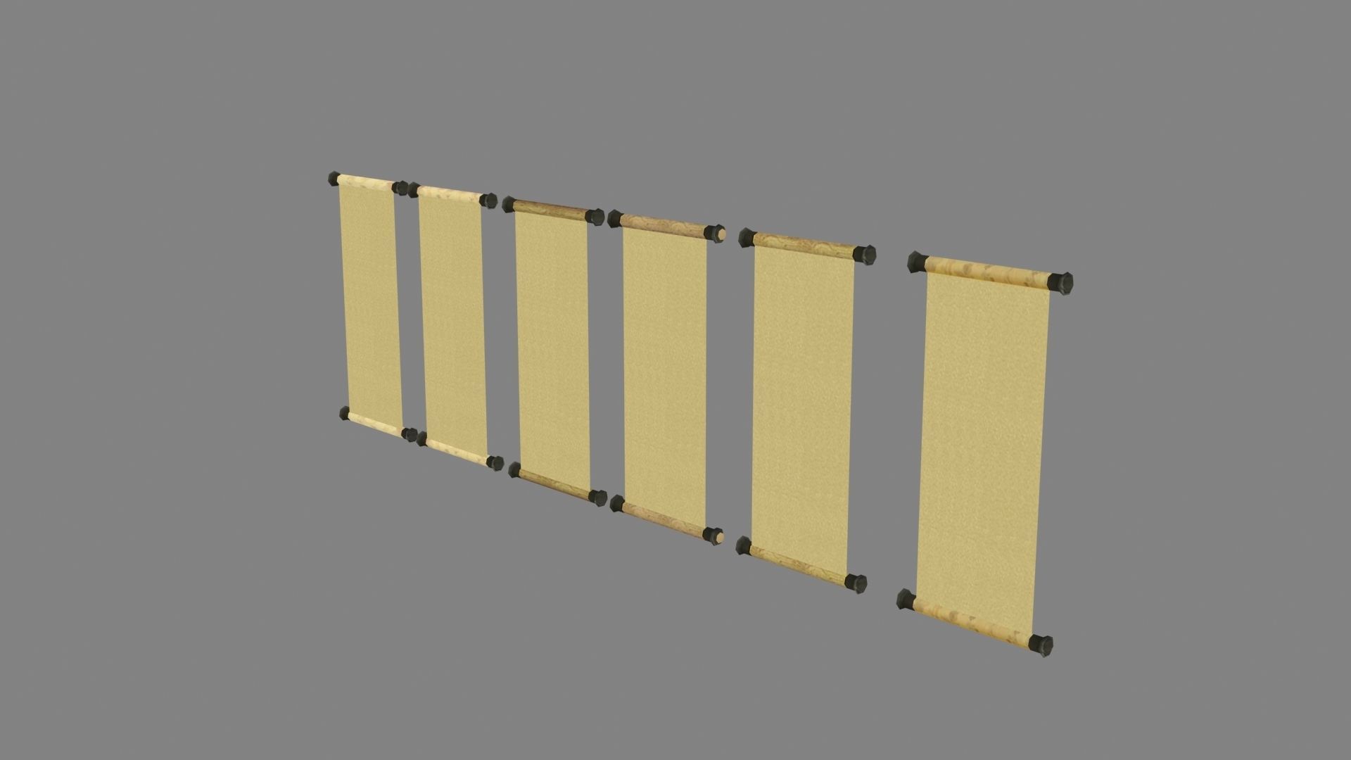 Ancient Chinese landscape paintings Low-poly 3D model_2